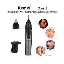 اشتري Kemei KM-312 -3-in-1 Rechargeable Nose Eyebrow Ear Sideburns Hair Trimmer في مصر