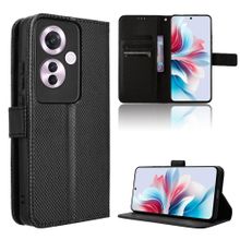 اشتري for OPPO Reno 11F 5G Diamond Case Wallet Cover Stand Leather Case Black في مصر