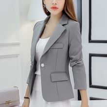 Buy Fashion Black Women B 2022 Formal Slim Bs Lady Office Work Suit-Grey Pearl Buckle in Egypt