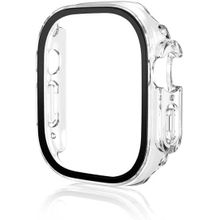 Buy 2 In 1 PC Case With Glass Screen For Apple Watch Ultra 49mm - Transperent in Egypt