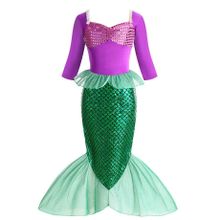 Buy Fashion Shimmery Princess Mermaid Tail Fancy Dress Birthday Party Costume for Toddler Little Girls Size 3T to 10 in Egypt