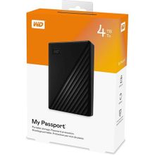 اشتري Western Digital 4TB My Passport Portable Storage USB 3.2 Hard Drive - Black في مصر