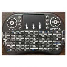 اشتري Generic Arabic /English Mini 2.4G Wireless 92 Keys Backlit Keyboard - Black في مصر