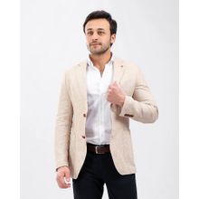 Buy Dalydress Linen Self Pattern Long Sleeves Blazer - Beige in Egypt