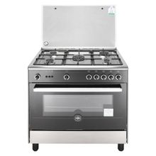 Buy La Germania 9N10GUB1X4AWW Freestanding Cooker 60*90 Cm 5 Gas Burners in Stainless - Black in Egypt