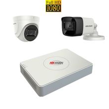 Buy Hikvision Full Security System (1 Outdoor Camera 2MP + 1 Indoor Camera 2MP + 4Ch. 1080P DVR)2 Megapixel high-performance CMOS in Egypt