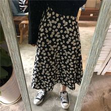 Buy Fashion Flower Pattern Casual Fresh Loose Basic Simple College Wind 2021 Summer Chiffon Female Women New Arrival A-line Skirts MULTI in Egypt