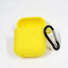 Buy AirPods Protective Silicone Cover With Carabiner - Yellow in Egypt