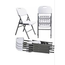 اشتري Folding Plastic Chair For Commercial Use Molded From Two Levels And Back For Stacking With A Heavy-duty Frame For Indoor And Outdoor Places For Parties, Camping, Dining Tables, Garden And Patio في مصر