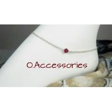 اشتري O. Accessories خلخال _فضي_ بكريستاله نبيتي في مصر