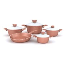 اشتري Lazord Granite Pro Cookware Set - 9 Pcs - Copper في مصر