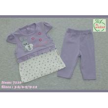 Buy Baby Girl Trouser Set - 7110 - Pu in Egypt