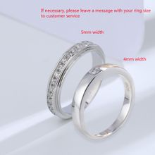 Buy Fashion (2 Pc)Buyee 925 Sterling Silver Classic Wedding Ring Light Smooth White Zircon Couples Ring For Women Men Excellent Jewelry Ring Sets WJ in Egypt