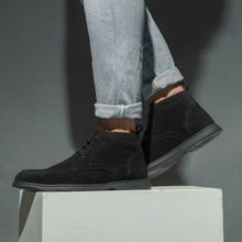 Buy Italiano Suede Boots For Men - Black in Egypt