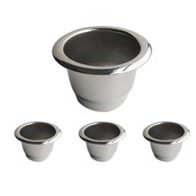 Buy 4Pcs for Nespresso Stainless Steel Refillable Coffee Capsule Coffee Filter Reusable Coffee Pod Reusable Cafe Machine DIY in Egypt