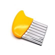 Buy Sliced Stainless Steel Potato Plastic Handle Kitchen Tool Yellow in Egypt