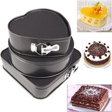 Buy Non-stick Springform Cake Pan Set - 3 Pcs - Black in Egypt