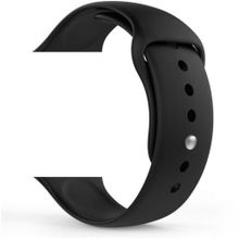 Buy Silicone Sport Band For Apple Watch Series 4/5 - 42/44mm - Black in Egypt