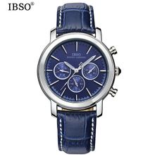 Buy Ibso 6809L-Blue Genuine Leather Men Casual Watch in Egypt