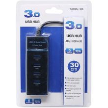 Buy Usb Super Speed - 3.0 Hub - 4 Ports - Black - 303 in Egypt