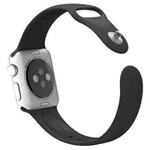 Buy Silicone Strap Replacement Band For Apple Watch  - Black in Egypt