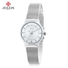 Buy Julius JA - 577 Women Ultrathin Quartz Wrist Watch Stainless Steel Mesh Band_WHITE in Egypt