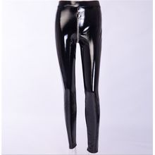 اشتري Fashion (Black)High Waist Pencil Pant Women Faux Leather PU Trousers Casual  Shiny Tight Leggings Fashion Party Latex Leather Pants Black DOU في مصر