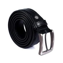 Buy Andora Single Belt Loop Textured Black Leather Belt - 140cm in Egypt