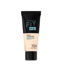 اشتري Maybelline New York Maybelline New York Fit Me Matte + Poreless –  104 soft Ivory في مصر