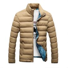 Buy Fashion Men's Winter Warm  Zipped Thick Solid Fleece Coat Cotton-padded Jacket Casual Jacket Outerwear in Egypt
