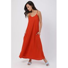 Buy Kady Plain Summer Colors Maxi Dress - Orange in Egypt