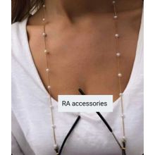 Buy RA accessories Women Eyeglasses Chain Off White Pearls Golden Metal Chain in Egypt