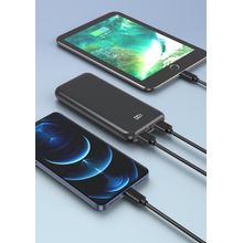 Buy Cager 10000 MAh Fast Charging Portable Power Bank With Digital Display - Black in Egypt
