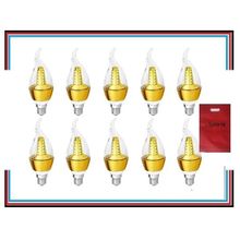 Buy 10Pcs LED Candle Angular Bulb 5 Watt Warm White Light + Bag in Egypt