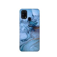 Buy Marble Waves Silicone Printed Mobile Case Compatible With Samsung M31 in Egypt