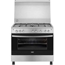 اشتري Zanussi ZCG91236XA 5 Burners 90cm Free Standing Cooker - Stainless Steel في مصر