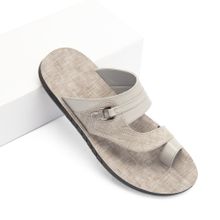 Buy Fashion Men's Outdoor Leather Non-slip Slipper - Gray in Egypt