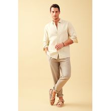 Buy Defacto Man Modern Fit Polo Neck Woven Long Sleeve Shirt in Egypt