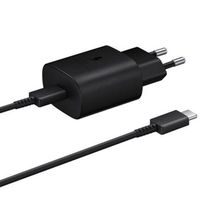 Buy Samsung EP-TA800XBEGWW/SB - Travel Adapter 25W Super Fast Charging USB Type-C To Type-C Cable - Black in Egypt