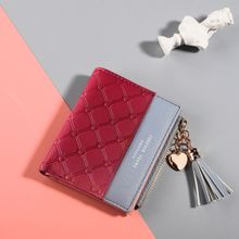 اشتري Generic Cute Fashion Purse Leather Long Zip Wallet Coin Card Holder Soft Leather Phone Card Female Clutch(Red) في مصر