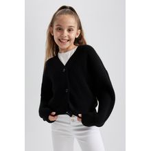 Buy Defacto Girl Tricot Regular Fit V Neck Long Sleeve Cardigan in Egypt