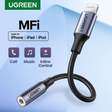 Buy Ugreen Lightning To 3.5mm Cable MFiCertified Headphone Adapter Grey in Egypt