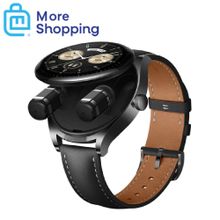 Buy Huawei Watch Buds Stainless Steel Case, Earbuds, GPS, NFC - Black Leather Strap in Egypt