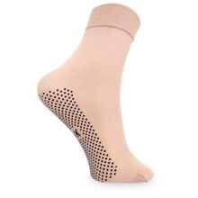 اشتري Voile Socks Veiled Women Anti-slip Silicone Dot Beige 2 Pair في مصر