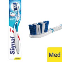Buy Signal Shiny White Medium Toothbrush - White and Blue in Egypt