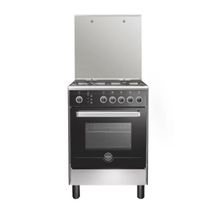 اشتري La Germania 6N80GRB1X4AWW Freestanding Cooker 60 x 60, 4 Gas Burners - Stainless & Black في مصر