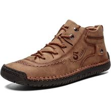 اشتري Fashion Mens Leather Casual Lace Up Driving Walking Ankle Boots في مصر