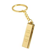 Buy Faux 9999 Miniature Gold Tone Bar Pendant Key Chain Ring in Egypt