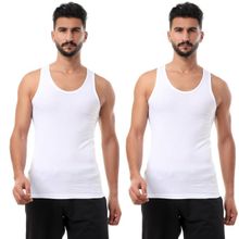 Buy Cottonil Bundle OF (2) - Men Undershirt 100% Cotton - White in Egypt