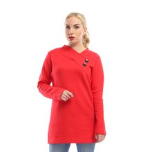 Buy Kady Women Wide Collar Long Sleeves Tunic Top - Red in Egypt